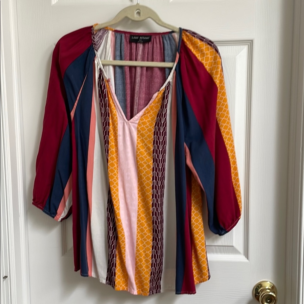 Lane Bryant Multicolor Striped Women's Top